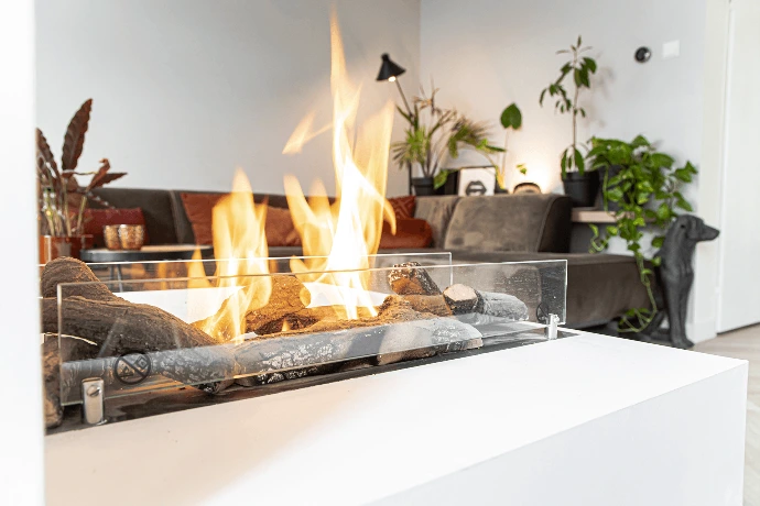 Feu de cheminée au bioéthanol comme chauffage d'appoint Feu de cheminée au bioéthanol comme chauffage d'appoint