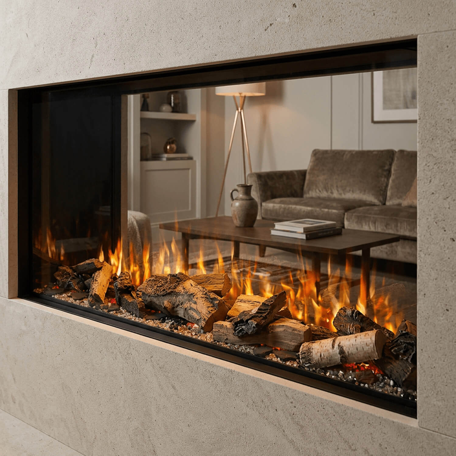 Alternativer Holzofen, ein elektrischer Kamin Alternativer Holzofen, ein elektrischer Kamin