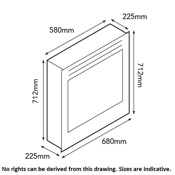 Levico 70 3D LED inbouwhaard