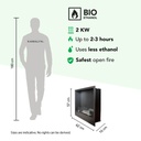 Inbouwunit S bio-ethanol specificaties haard