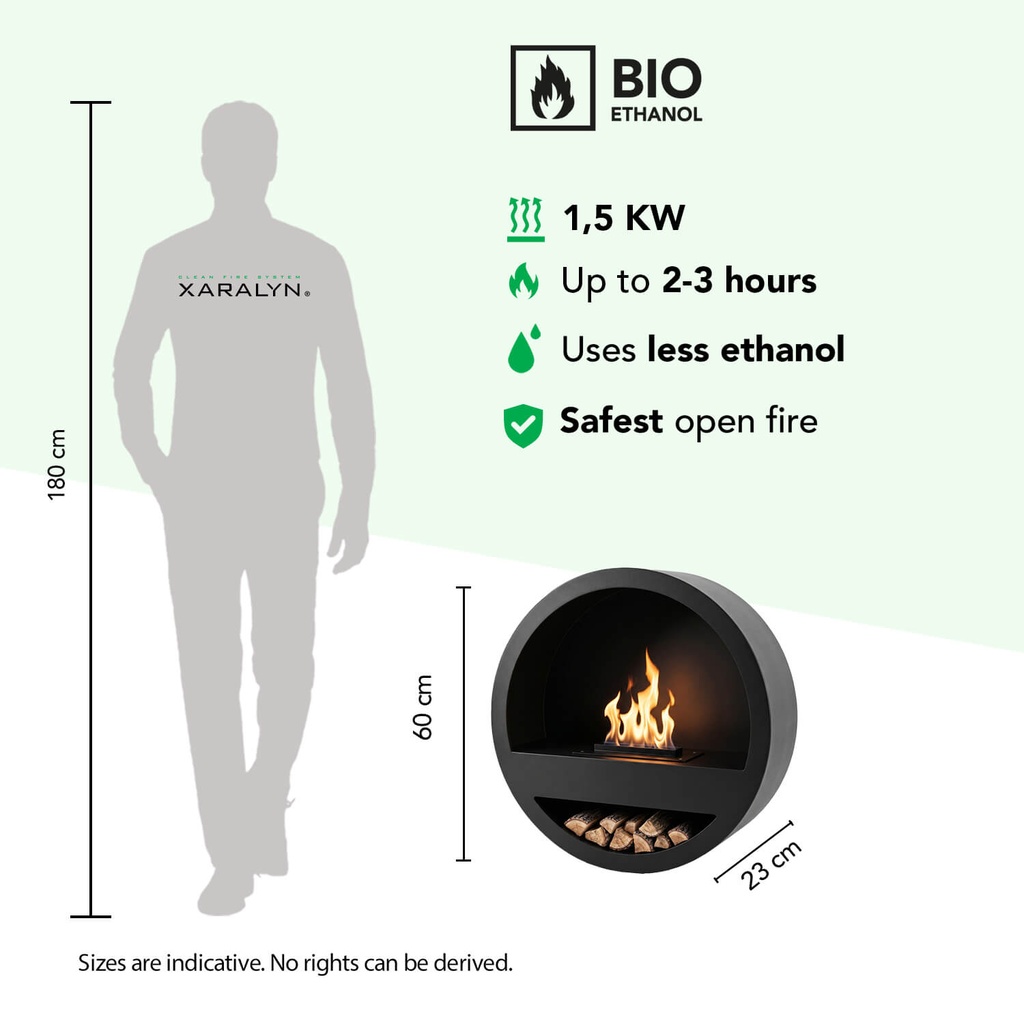 Orbit bio-ethanol wandhaard