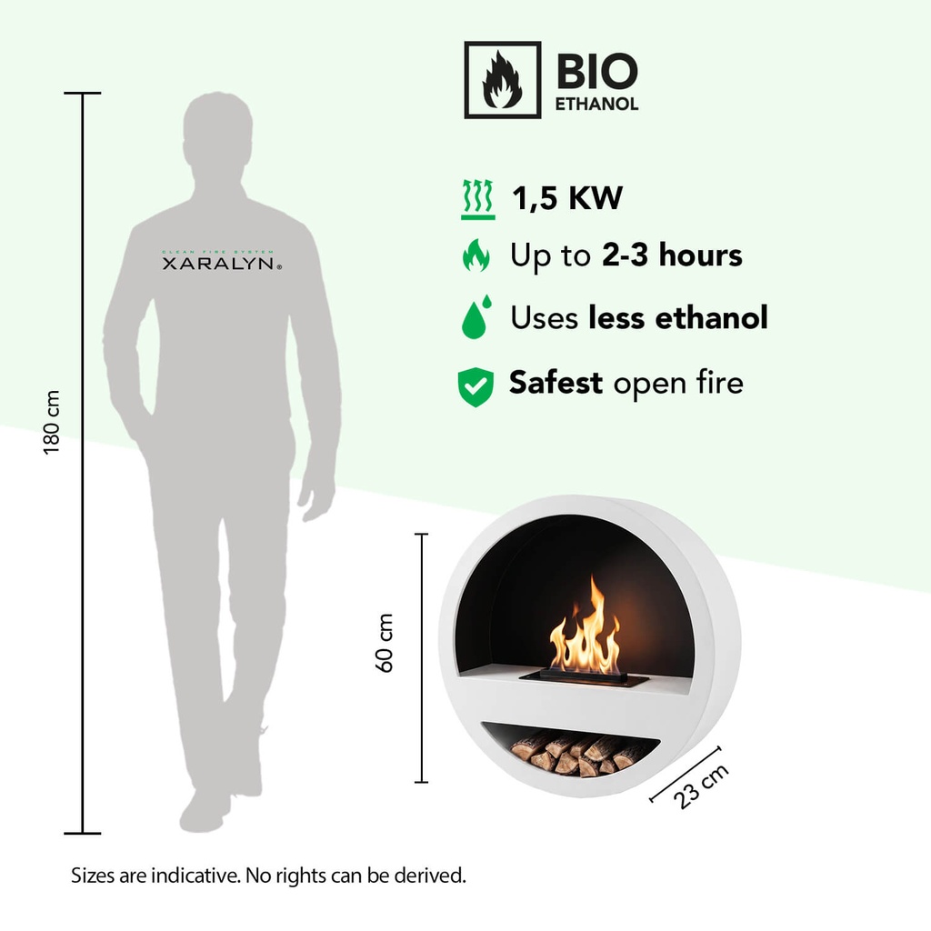Orbit bio-ethanol wandhaard