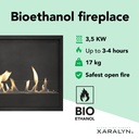 Inbouwunit XXL met bio-ethanol brander