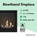 Inbouwunit M met bio-ethanol brander