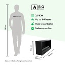 Inbouwunit XL bio-ethanol haard specificaties