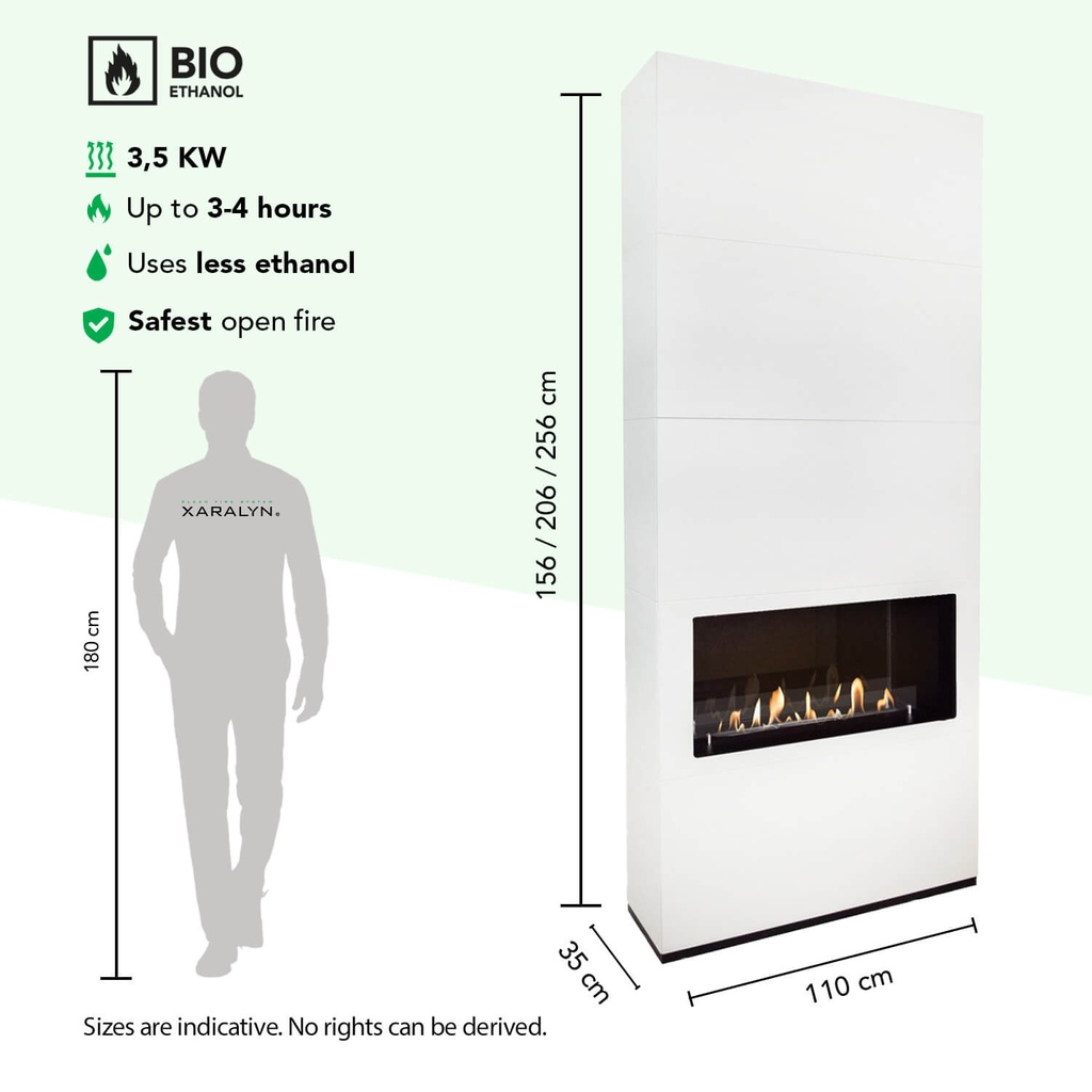 Ambiance bio-ethanol haard schaal
