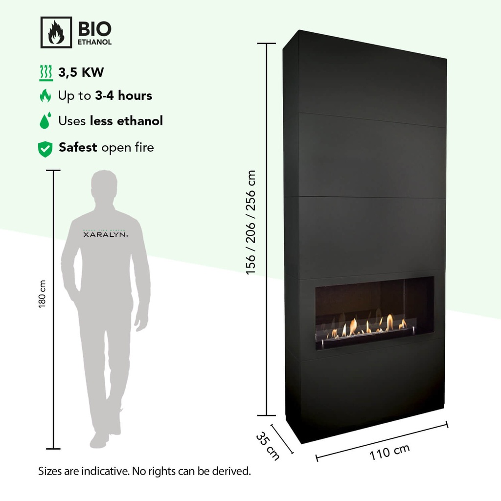 Ambiance bio-ethanol haard schaal