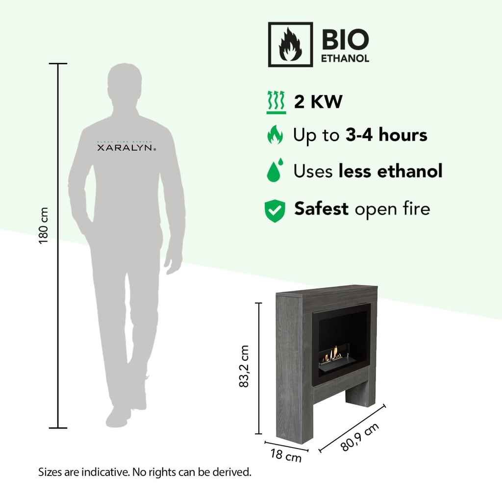 Bolea bio-ethanol haard specificaties