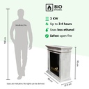 Cadiz bio-ethanol haard schaal