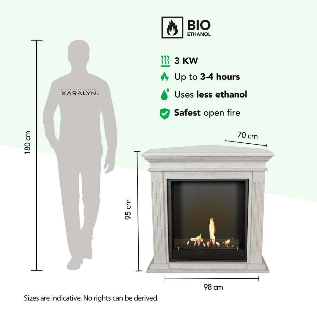 Cadiz Corner bio-ethanol schaal haard