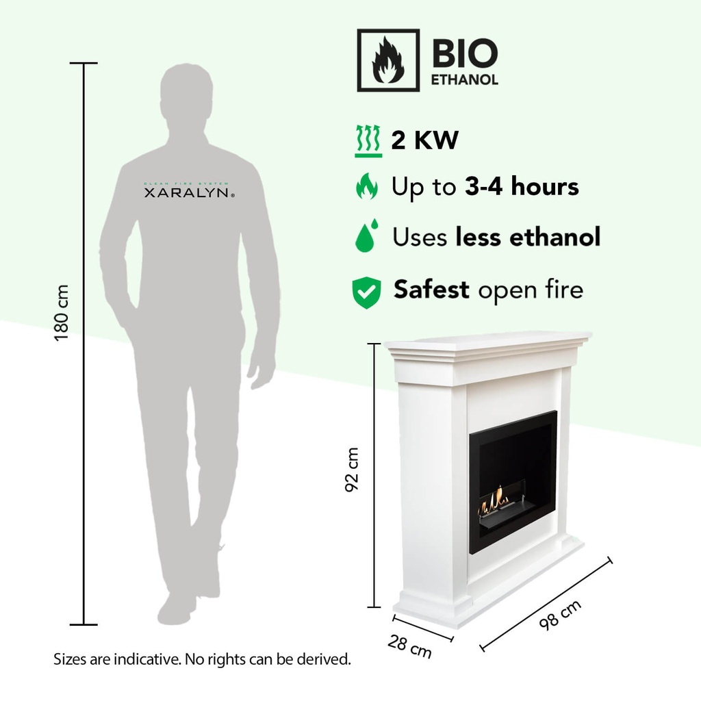 Flex bio-ethanol haard specificaties