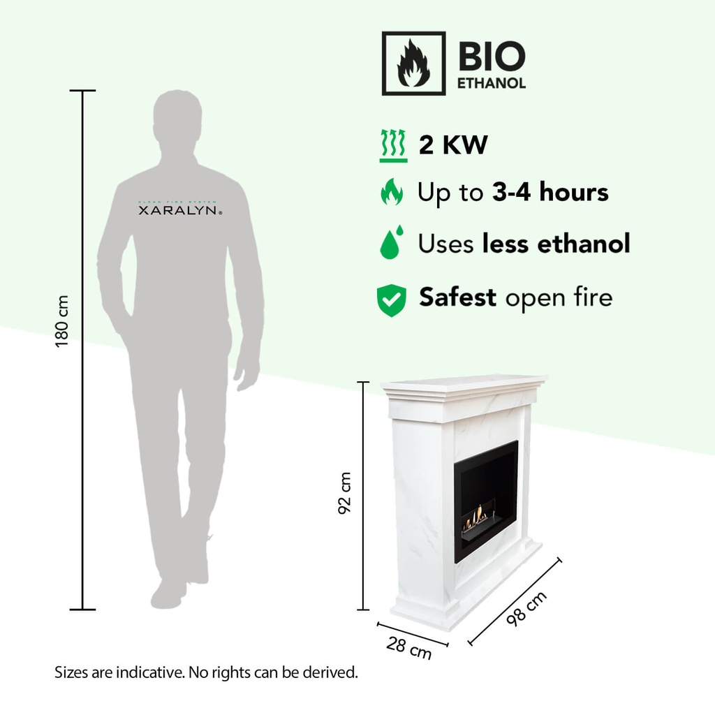 Flex bio-ethanol haard specificaties