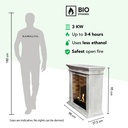 Cadiz bio-ethanol haard schaal