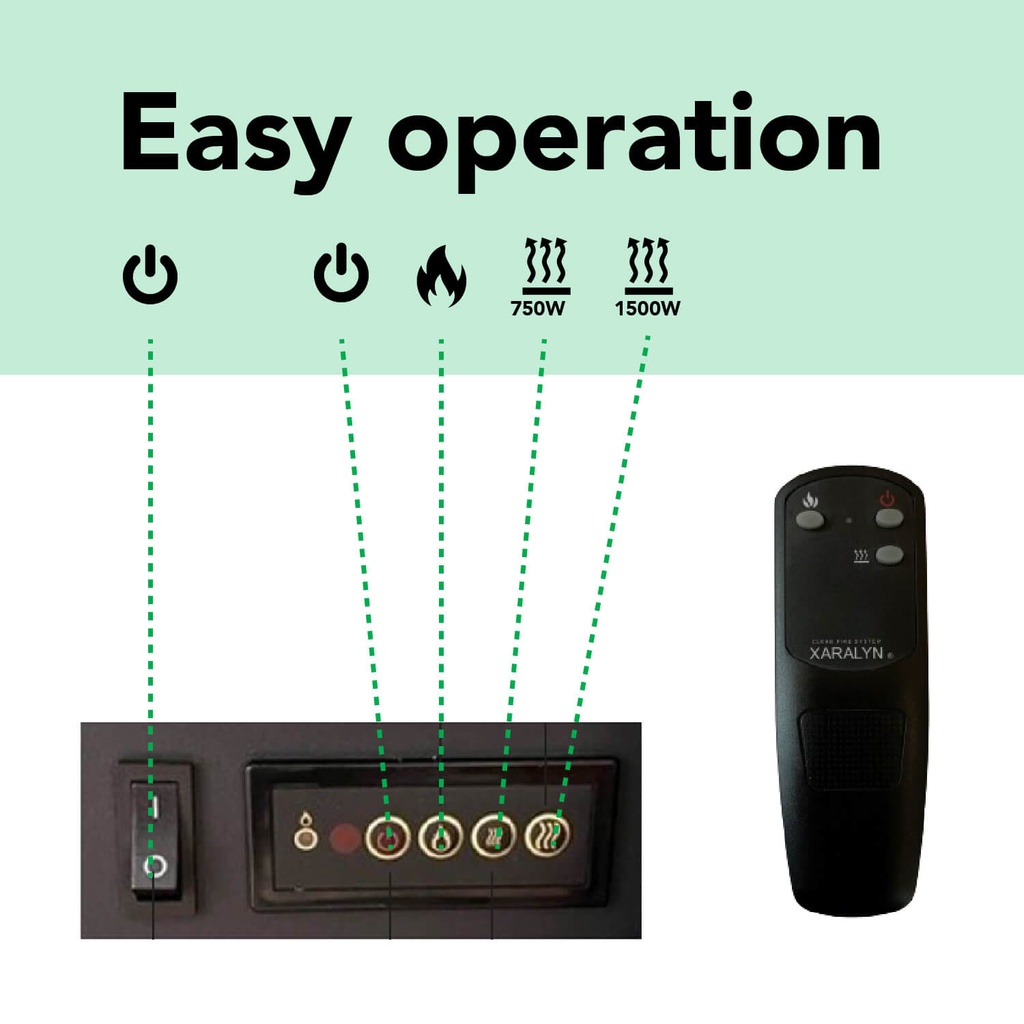 Elda open haard elektrisch of bio-ethanol