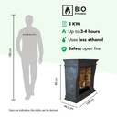 Kreta Mini bio-ethanol haard specificaties