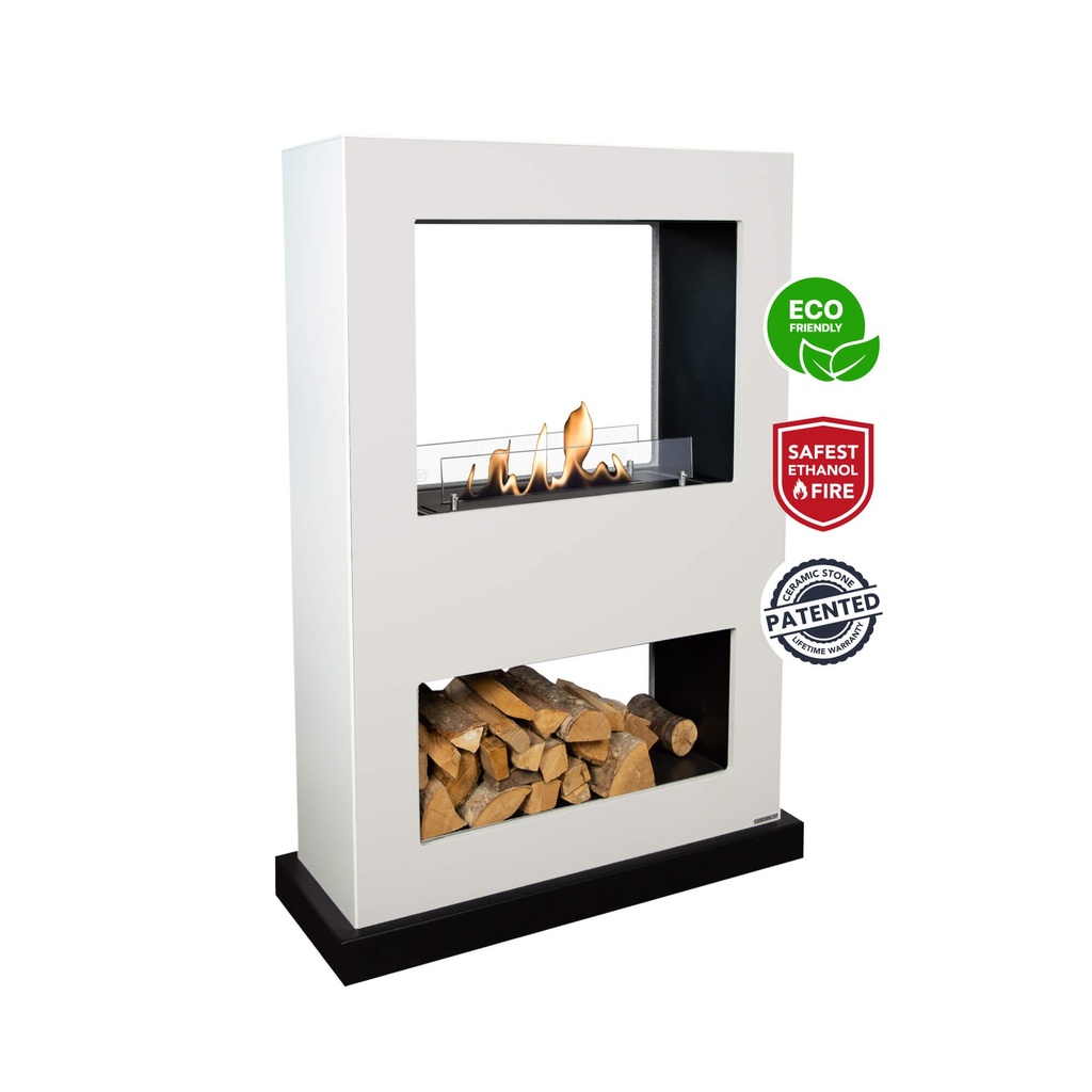 Lasize verrijdbare bio-ethanol tunnelhaard - roomdivider