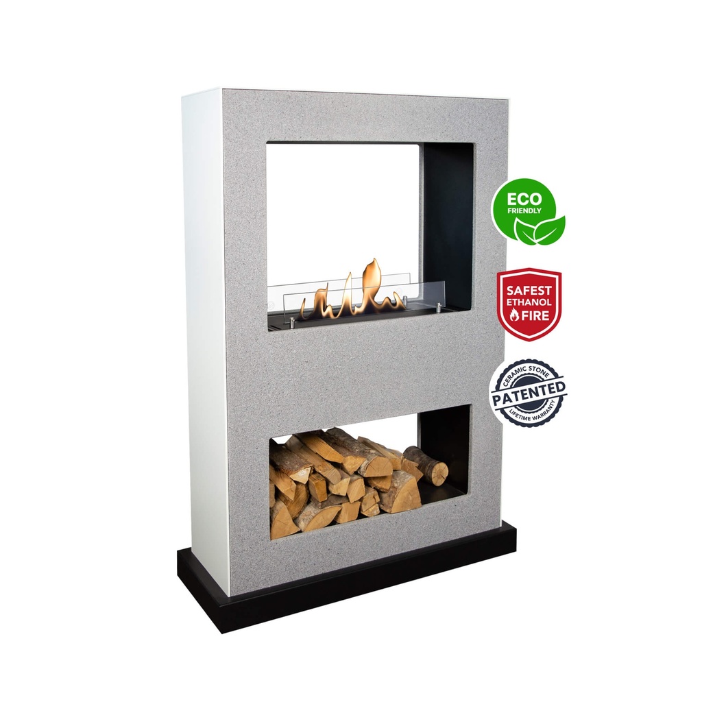 Lasize verrijdbare bio-ethanol tunnelhaard - roomdivider