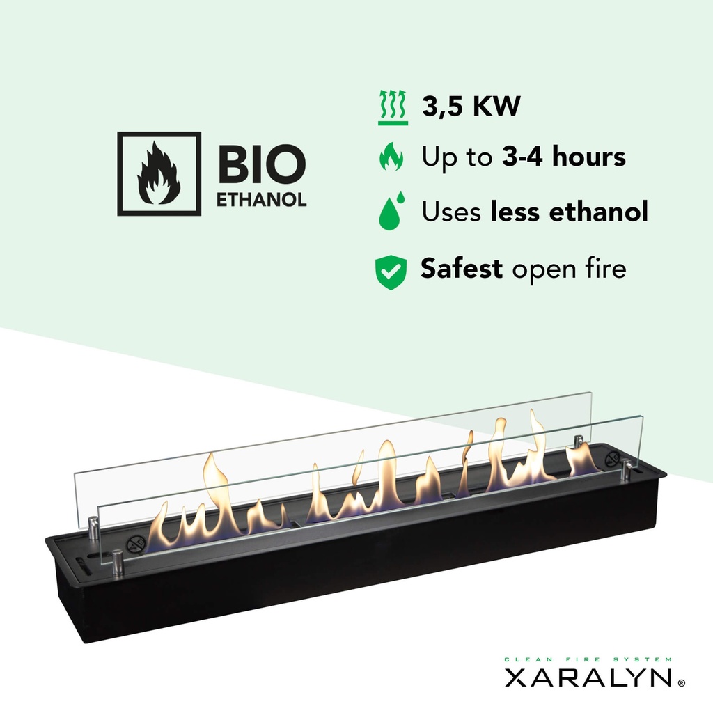 Bio-ethanol brander XL met inbouwprofiel