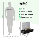 Quero bio-ethanol wandhaard specificaties