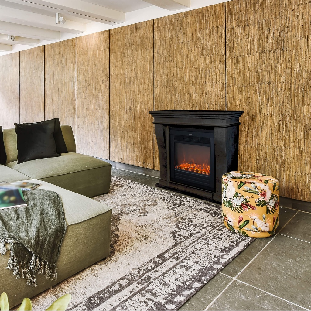 REFURBISHED | Kreta Mini natuursteen zwart gepolijste schouw