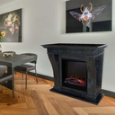 REFURBISHED | Kreta natuursteen zwart gepolijste schouw