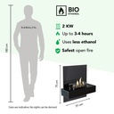 Quero bio-ethanol wandhaard specificaties