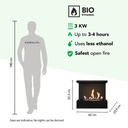 Inbouwunit L Panorama bio-ethanol haard specificaties