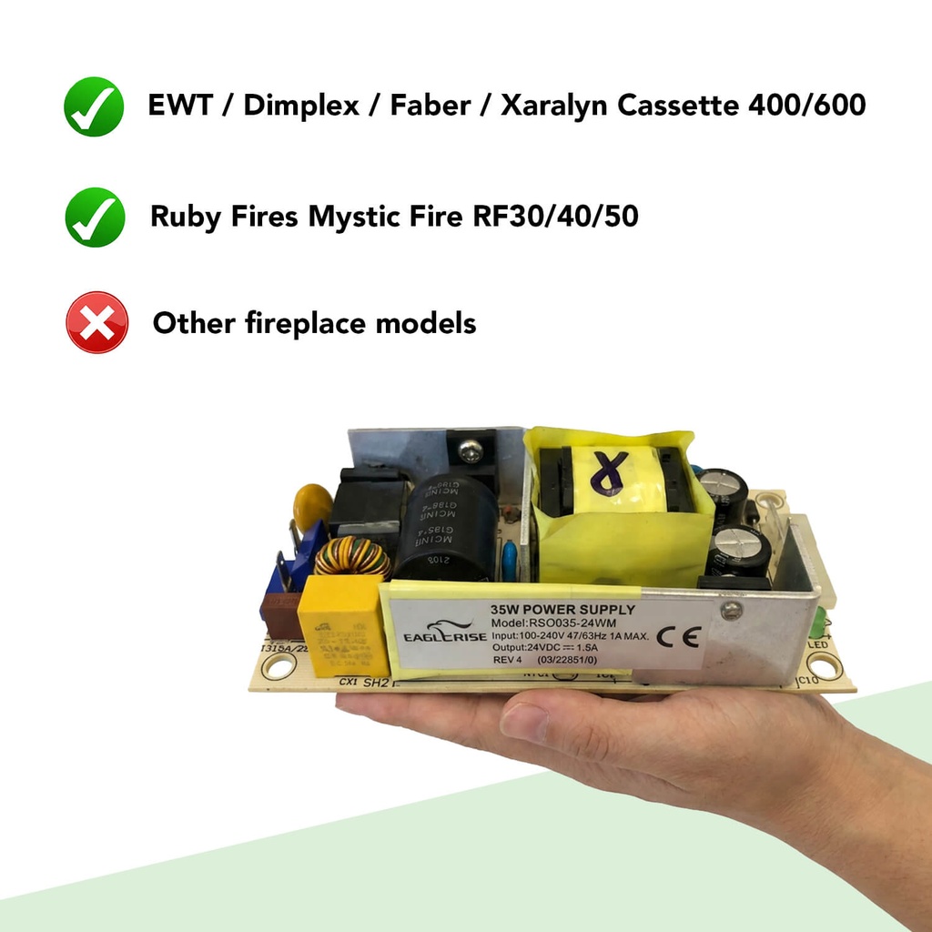 Printplaat (power supply) Opti-Myst  Cassette 400/600 informatie