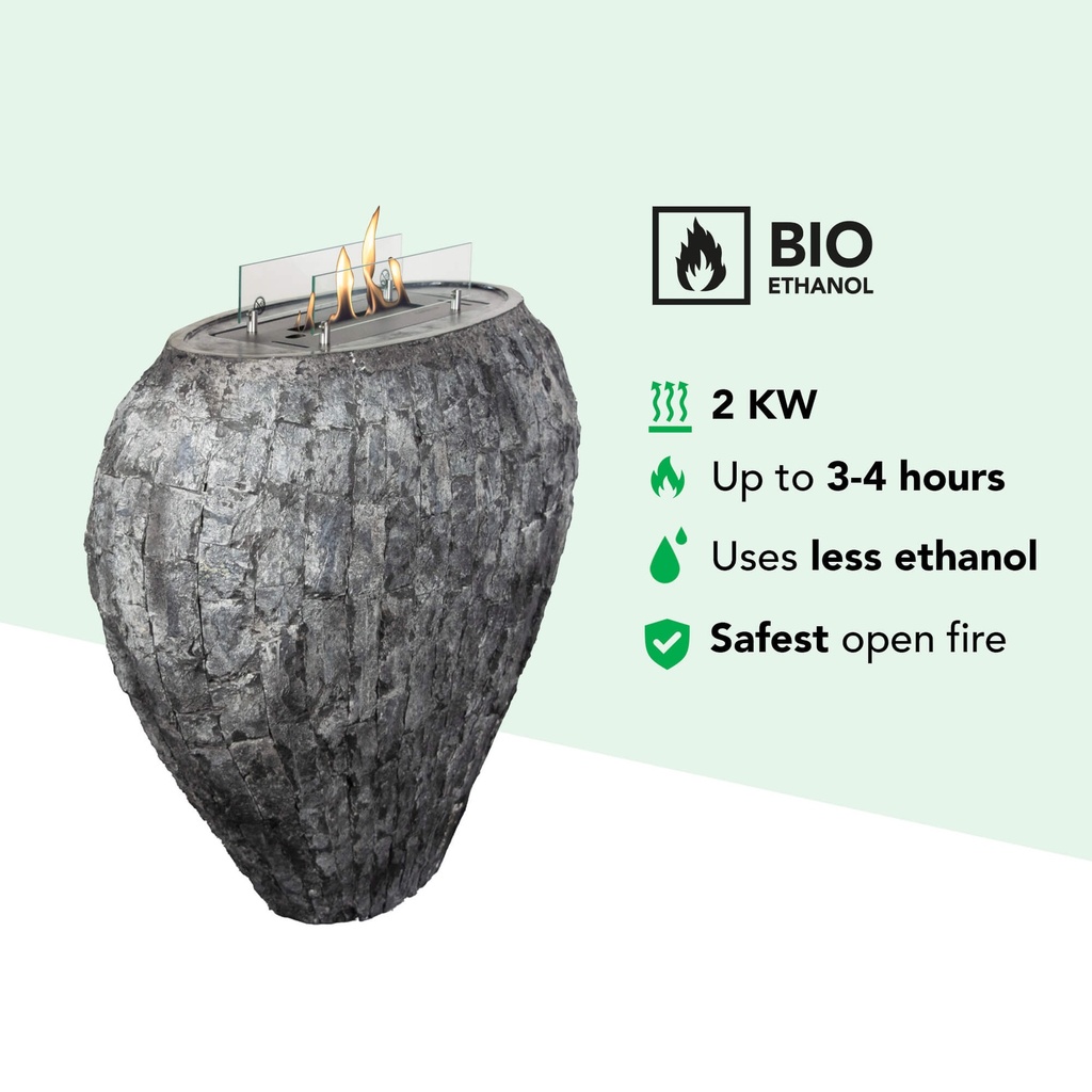 SALE | Shigo zwart + Bio-ethanolhaard