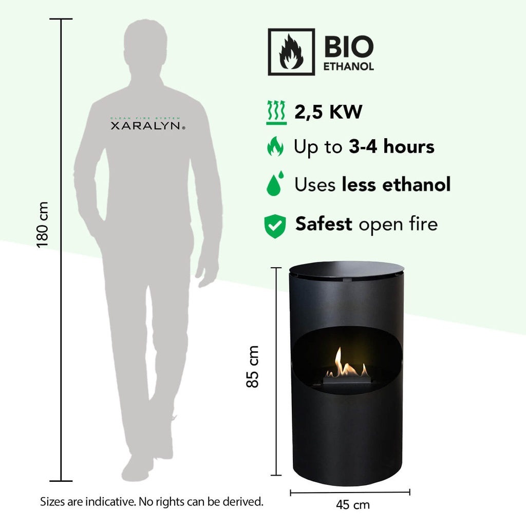 Silo verrijdbare bio-ethanol haard specificaties