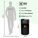 Silo verrijdbare bio-ethanol haard specificaties