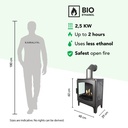 Stoove vrijstaande bio-ethanol haard specificaties