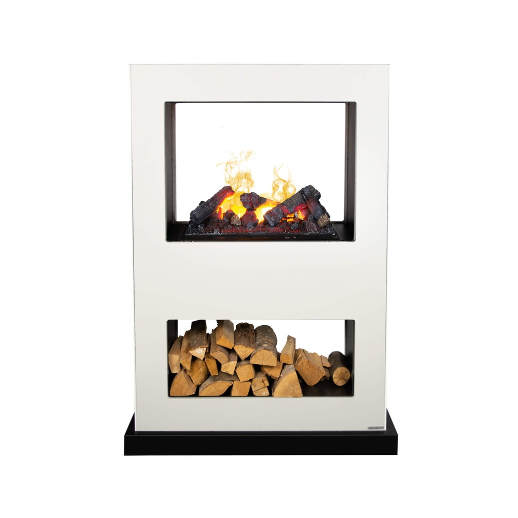 [8717853924095] Lasize cheminée électrique tunnel mobile - séparateur de pièce (Blanc RAL9010)