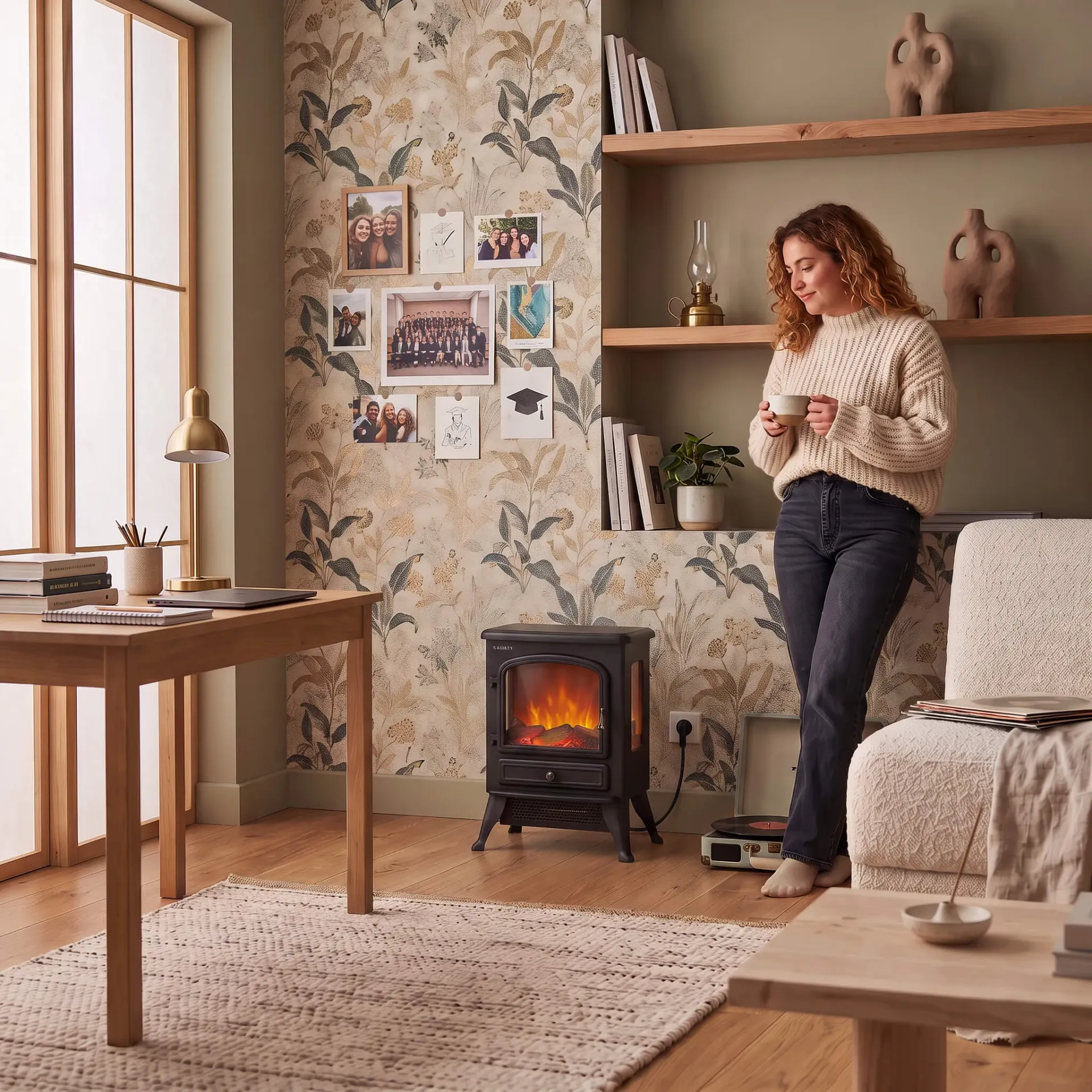 Cozy vrijstaande elektrische haard