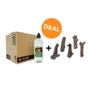 DEAL - Bioethanol CL100 (12X 1 Liter) + Keramikholz-Set (5-teilig)