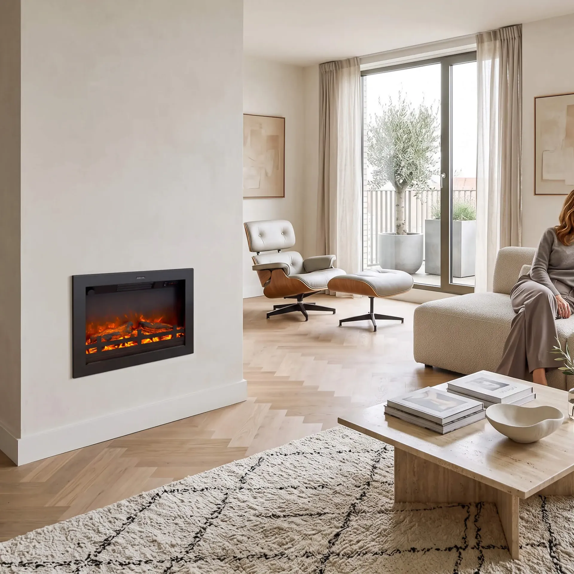 Flandria elektrische LED inbouwhaard