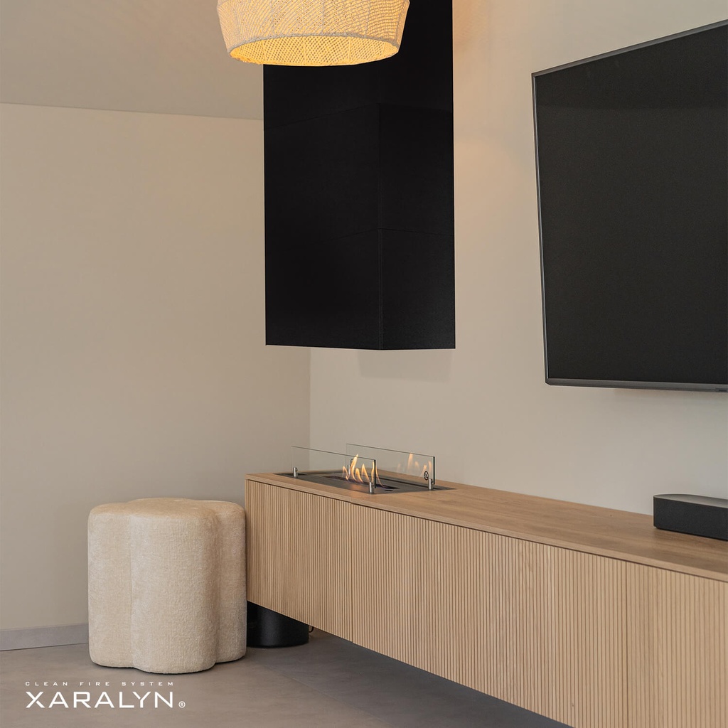 Jörne Full TV stand with bioethanol fireplace