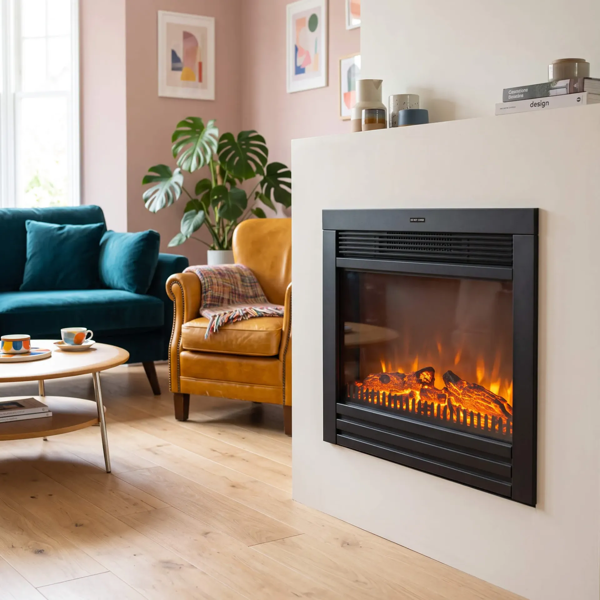 [8717853920141] Lucius electric LED built-in fireplace