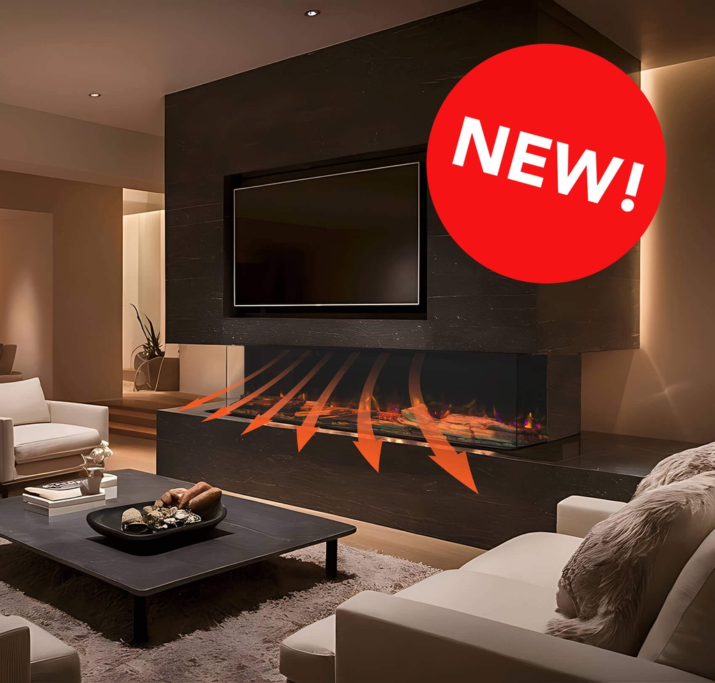 Fogo Forest cinewall built-in fireplace