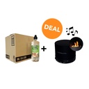 DEAL - Bioethanol CL100 (12X 1 liter) + Crackling sound effect box, fireplace sound