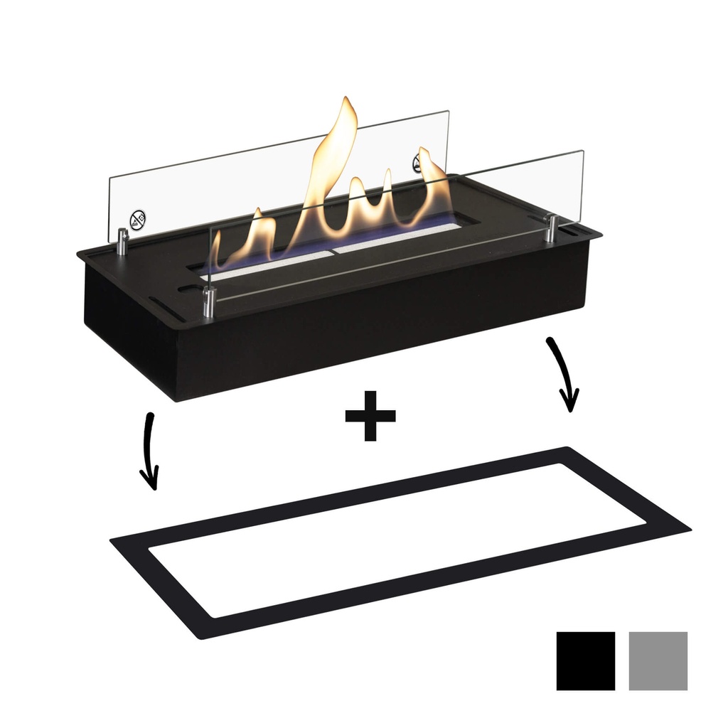 Bioethanol burner L with built-in profile