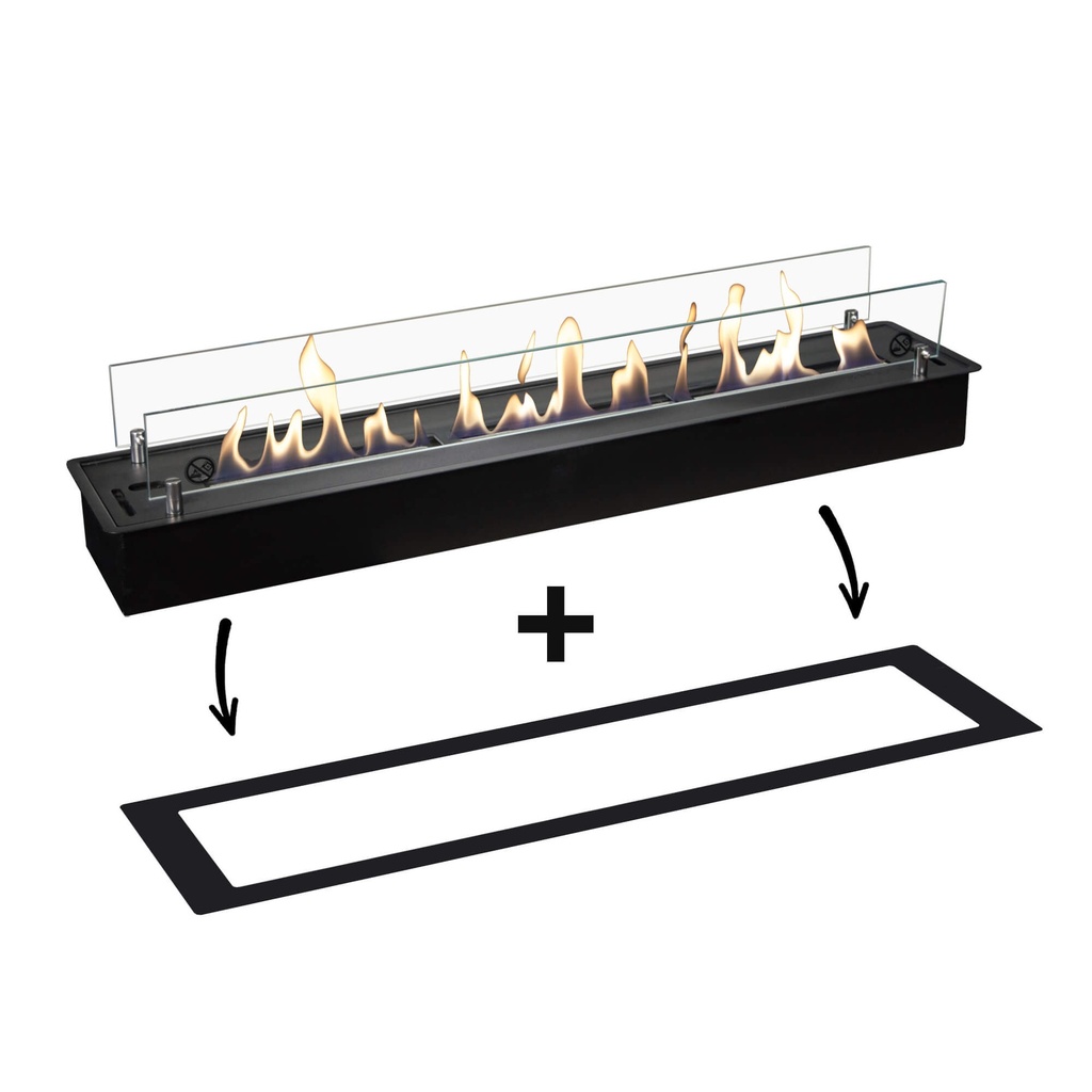 Bioethanol burner XL with built-in profile