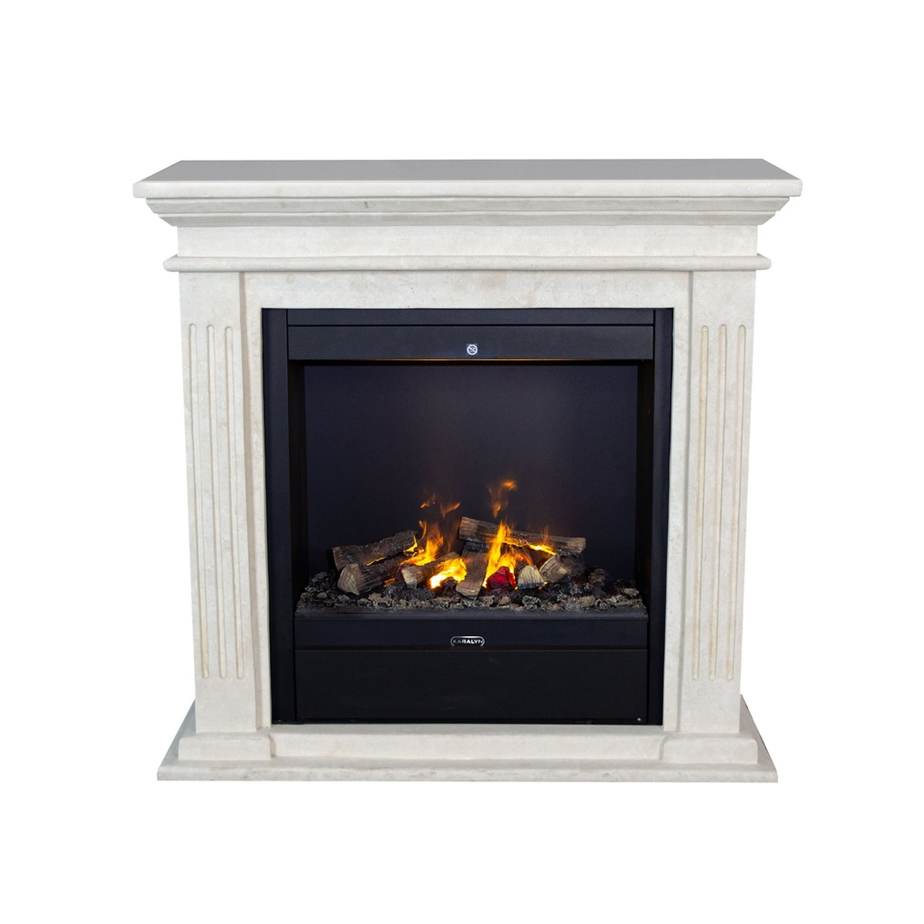REFURBISHED | Cadiz natuursteen wit ongepolijste schouw
