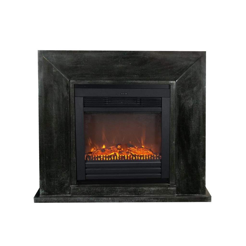 REFURBISHED | Nero schwarz polierter Naturstein-Kamin (Lucius)