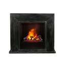 REFURBISHED | Nero natuursteen zwart gepolijste schouw