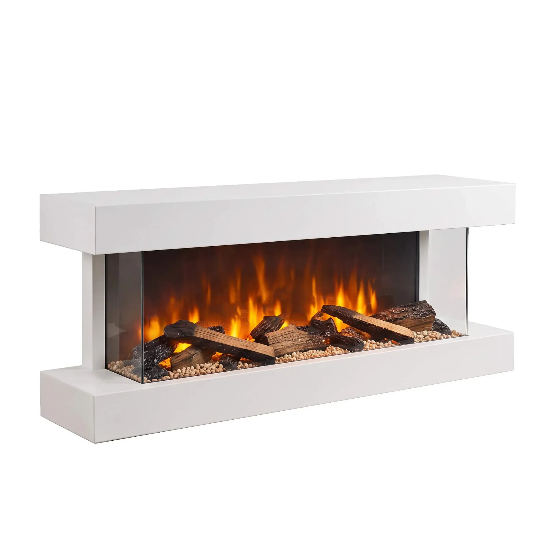 Disegno S 3-seitiger elektrischer LED-Wandkamin