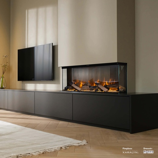 Levico 90 electric LED built-in fireplace