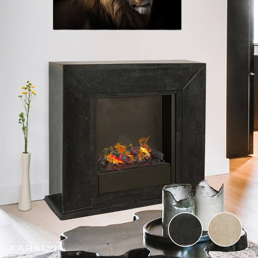 Nero electric or bio-ethanol fireplace